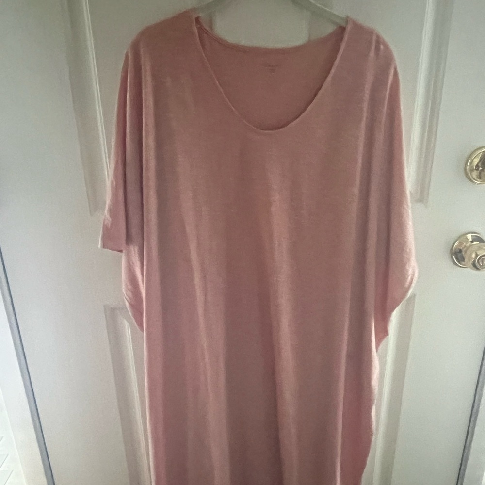Garnet Hill Knit Cocoon Gown Pink Sky Small  NIP